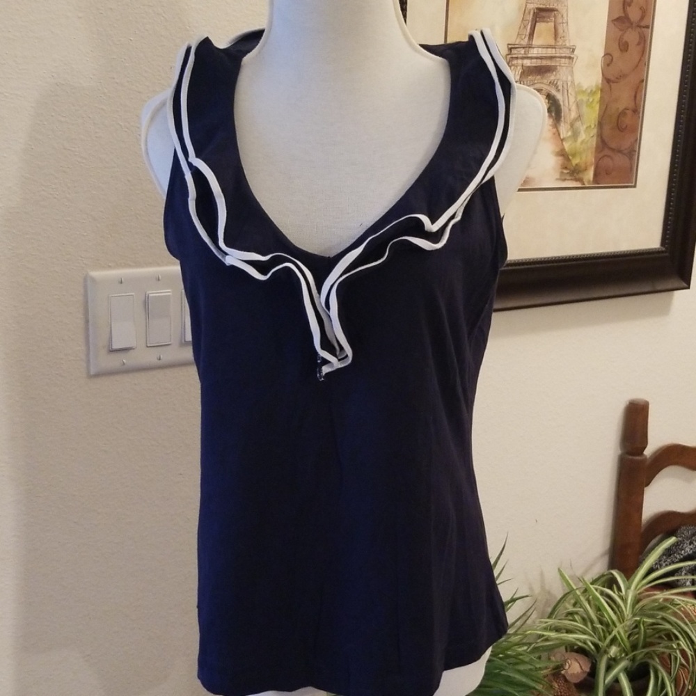 Chaps cotton sleeveless tank, M